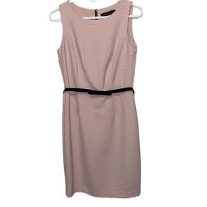 The Limited Sleeveless Blush Back Laced Belted Dress